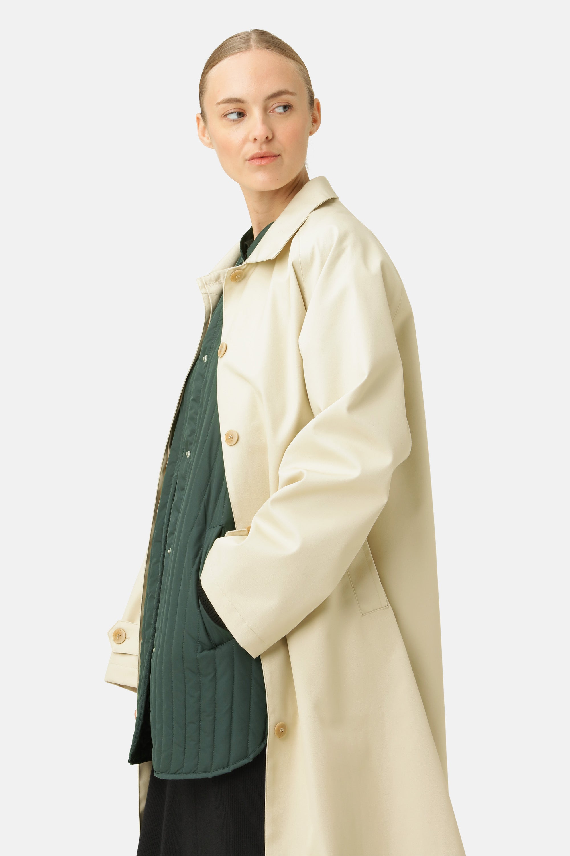 Ilse Jacobsen Hornbæk Rain COTTON RAIN COAT Coat 132 Bleached Sand